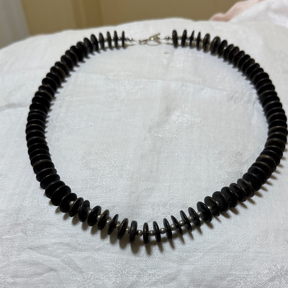 Elegant Black Beaded Necklace